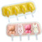 Eisformen Eis am Stiel, 2 Stück Silikon Eis am Stiel Eiscreme Cakesicle Formen kinder DIY Kreative Eisform BPA frei wiederverwendbare mit Deckel