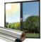 dktie Spiegelfolie Fensterfolie UV-Schutz Sonnenschutzfolie Fenster innen Wärmedämmung Sonnenschutzfolie Tönungsfolie Fenster Rückstandslose Statisch Haftend (Silber, 44.5 X 200 cm)