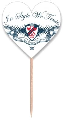 Original Mittelalterliche Ritter der EU Emblem Zahnstocher Flaggen Herz Etikett Cupcake Picks