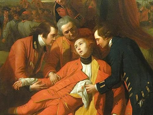 PSVDCTOO Vintage Leinwand Kunstdruck Bilder auf Leinwand der Tod von Generalvon Benjamin West für Home Dekoration60x90cm