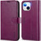 TUCCH Case for iPhone 13 (6.1) 2021 5G, PU Leather Wallet Magnetic Protective Flip Folio Stand Cover with[RFID Blocking] Credit Card Holders[Shockproof TPU] Compatible with iPhone 13, Plum Purple
