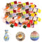 500g Mosaiksteine zum Basteln, 1x1 cm Quadratische Mosaikfliesen, Mosaiksteine Keramik Bunt Handgefertigt für DIY Bastelteller, Blumentöpfe, Vasen, Tassen, Mosaikzubehör Kreative(Mischfarbe)