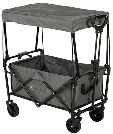 Greemotion Bollerwagen mit Dach, Faltbarer Bollerwagen, ca. 90 x 103 x 50