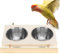 Sonhomay Lot de 2 gamelles pour oiseaux avec support en acier inoxydable pour oiseaux, perroquets, aras, perruches, calopsittes, perruches, perruches, perruches, perruches, petits animaux