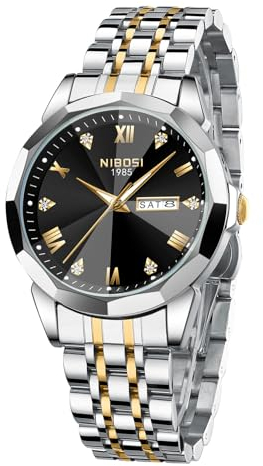 NIBOSI Herren Armbanduhr Analog blaues Zifferblatt Armbanduhr für Jungen luxuriöse Armbanduhr Business Casual Designer mit goldenem Leuchtdatum Uhr für Männer