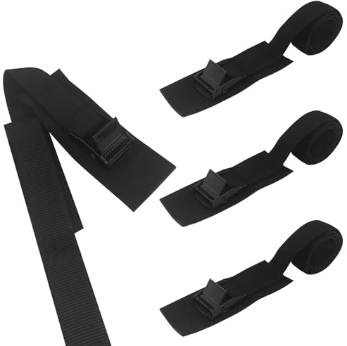 Rseuphiee 4 X 40cm Kurze Spanngurte, Befestigungsgurte Befestigungsriemen für Fahrrad, Zinklegierung Schnappverschluss Spanngurt, Verstellbare Befestigungsgurt, für Fahrrad, Sackkarre, Motorrad