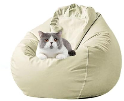 DMBAOD Sitzsackbezug, Sitzsackbezug, technischer Stoff, wasserdichter Gaming-Sitzsack mit Griffen und Seitentaschen, ungefüllter Sitzsack 80 * 90cm Cardamom Green