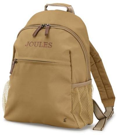 Joules Travel Collection, Softside Backpack with Adjustable Straps, Fits Laptops 15”, Small 10.8L, Tan
