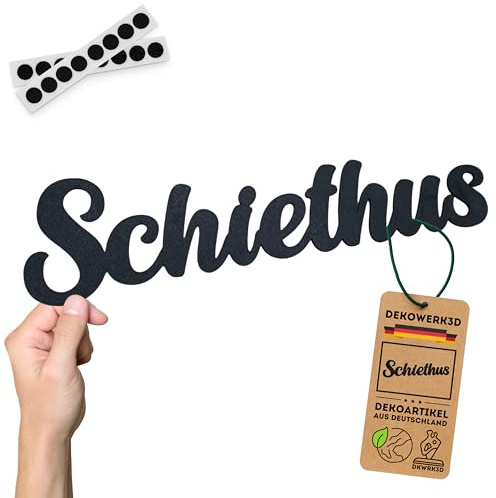 Schiethus Türschild - WC Schild Lustig - Wandtattoo Toilette - Türaufkleber - Aufkleber Toilettentür - Gäste Bad Schild - Deko BIlder Toilette - Toilettenschild Lustig - Dekoaufkleber (L)