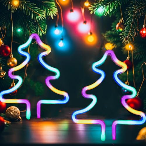 Panneau lumineux néon pour chambre à coucher, chevet, dortoir, décoration murale de Noël, veilleuse, décoration de table, cadeaux pour enfants, amis, fête de Noël, alimentation par piles ou USB