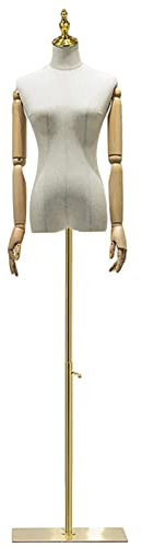 CVNIMV Schneiderpuppe, Metallkörper, halbe Größe, Schneiderpuppe für Schaufensterdekoration, 2, Mittel, A