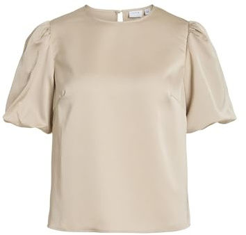 Vila Female Oberteil mit kurzen Ärmeln VIELLETTE Rundhals | Short Sleeved Top