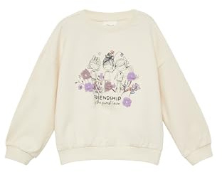 s.Oliver Oversized Sweatshirt mit Frontprint und Blüten-Applikation