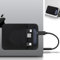 Lacdo Portable Hard Drive Sleeve for Laptop, 2-Pocket Stick on Pouch with Reusable Adhesive, for San Disk, Samsung, Crucial External Solid State Drive SSD Hard Drive Carrying Case Organizer, Black