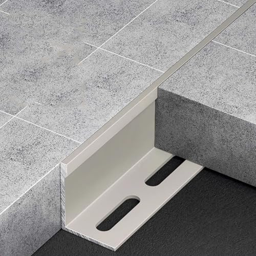 WJYWX Fliesenprofil, Aus Aluminiumlegierung Fliesenschiene Quadratprofil, 90CM*3 Stück Abschlussleiste Fliesenabschlussleiste EckprofilWinkelprofil Zum Kantenschutz(Meridian Gray,30mmx0.9m)