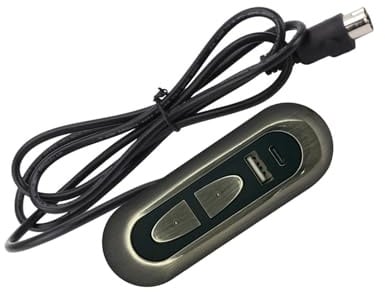Elektrischer Sofa-Liegestuhlschalter, 2 Tasten, 5-polige Handsteuerung, Hebeschalter, USB-Ladeanschluss mit Sofa-Ersatzknopf