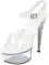 Générique Tacchi alti sexy sottili con sandali con piattaforma impermeabili Scarpe trasparenti 15CM Stivali Alti Per Le Donne Vitello Large Marrone, Sordina, 39 EU Étroit