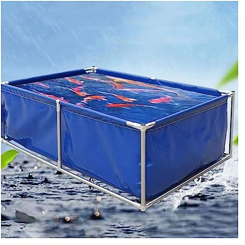 Piscine Hors Sol rectangulaire Bleue – Réservoir d'eau en Toile PVC 3 x 2 x 1 m pour l'irrigation du Jardin et la baignade des Enfants – Réservoir d'eau extérieur Durable et réutilisable