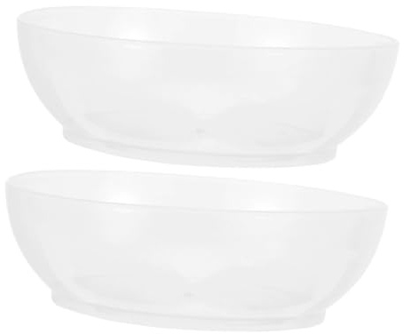 INOOMP Food Scale Bowl 2 pcs Transparent Weighing Tray with Visible Markings Plastic Weighing Bowl for Kitchen Baking Cooking and Food Preparation 6.38in