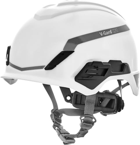 MSA V-Gard H1 Novent Bauhelm - unbelüfteter Schutzhelm für Baustelle & Elektriker - Helm nach DIN EN 397 für die Arbeit