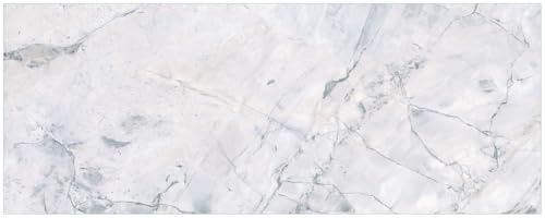 Wallario Küchenrückwand selbstklebend 115 x 50 cm, Motiv: Graue Marmor-Optik | Spritzschutz abwischbar & pflegeleicht