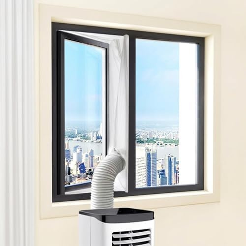 Portable AC Window Seal Kit 400cm for Inward Outward Opening Windows | Easy to install with hook tape, Waterproof and UV resistant material