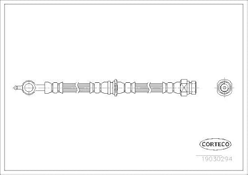 Corteco 19030294 Bremsschlauch hinten | 19030294 Kompatibel mit S40 I (644),V40 Kombi (645)