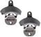 MAGCAP Outdoor Bottle Opener Wall Mounted - Style Magnetic Beer Bottle Opener that Catches Caps - Easy to Install and Incredibly Convenient (2, Gunmetal Black)