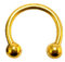 Trend Agent offener Ring mit 2 Kugeln mit Titanüberzug 1,2 x 10mm 4mm Gold