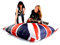 LIVEDECO - Pouf Géant XL Imprimé, Déhoussable, Intérieur, Salon, Chambre, UK Drapeau Anglais BiG52