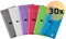 Oxford Dokumententasche mit Druckknopf, Brief-Format, 6 Farben, 30er Pack