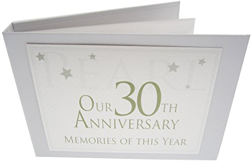 WHITE COTTON CARDS Sortiment, Pearl On Our 30th Anniversary Memories of This Year, Tiny Value Album, Code TVAW30, weiß