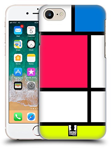 Head Case Designs Neon Farbige Kacheln Harte Rueckseiten Handyhülle Hülle Huelle kompatibel mit Apple iPhone 7/8 / SE 2020 & 2022