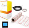 Electric Underfloor Heating Mat Kit for Tile or Stone Floors 200W/m2-10m2 with Black Touchscreen Programmable Thermostat