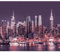 decomonkey Fototapete New York Stadt City 350x256 cm XXL Design Tapete Fototapeten Vlies Tapeten Vliestapete Wandtapete moderne Wand Schlafzimmer Wohnzimmer Wolkenkratzer violett