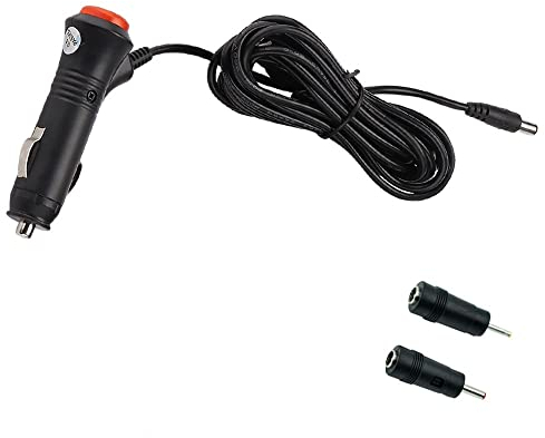 REARMASTER 3M 12V/24V Car Charger Power Supply Adapter Male Plug Extension Cable with Switch Button DC 5.5mm x 2.1mm/DC 2.5mm x 0.7mm/DC 3.5mm x 1.35mm