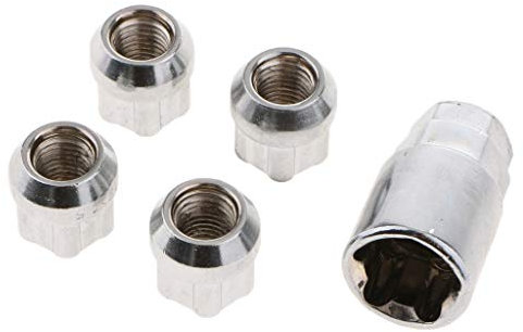 Tuercas Antirrobo de Bloqueo de Ruedas m12x1.5 mm Tuercas Plateadas para Coches