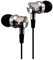 V7 HA111 Noise Isolating Stereo Earbuds with Microphone - Silver & Black