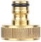 SILULCM Hose Connector, Garden Hose 1 inch Female Thread Quick Connect Solid Brass Quick Connector Water Pipe Adapter for Home Garden