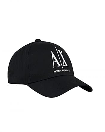 Armani Exchange Men's Icon Project, Embroidered Logo Baseball Cap, Black, Einheitsgröße