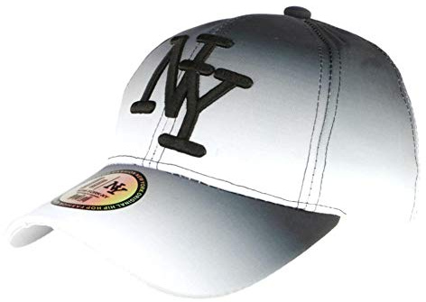 NY Basecap, Weiß und Schwarz, modisch, Renbo, Größe: Einheitsgröße – Farbe: Weiß – Unisex, weiß, Einheitsgröße