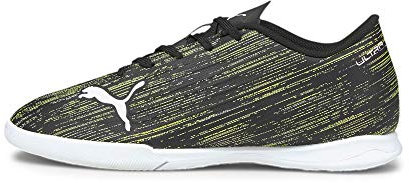PUMA Unisex Kids Ultra 4.2 IT Jr Futsal-Schuh, Black White-Yellow Alert