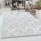 Carpetsale24 Teppich Wohnzimmer Hoch-Tief Effekt 3D Berber Optik Creme 240 x 340 cm - Hochflor Teppich Schlafzimmer Boho Teppich Pflegeleicht und Weich - Elegante Teppich Flauschig für Küche Esszimmer