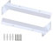 DLLY Soportes para Estantes Pesados, 1 Juego De 2 Escuadras Baldas Industriales T, Soporte para Estantes Oculto en Pared, Escuadra Estanteria Flotantes para DIY/decoración,White-40cm/15.7in