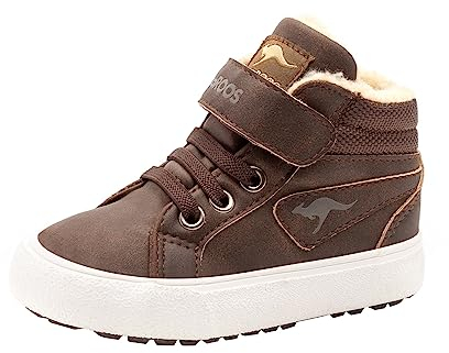 KangaROOS Jungen Unisex Kinder KAVU Iii Sneaker, Dk Brown Sand, 28 EU