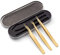 3 Pièces Pince Extension Cils, Pince Faux Cils avec Boîte, Pinces Professionnelles en Acier Inoxydable (Doré)