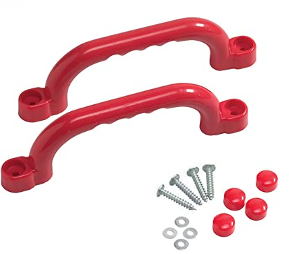 GK Haltegriffe paarweise (2 Stück) für Spielgeräte, Spieltürme, Klettergerüste und Spielanlagen (rot)