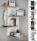 VCM Holzregal hängend | platzsparendes Regal | Maße: H. 180 x B. 21 x T. 20 cm | Elegantes Regal hängend | Aufbewahrungsregal | Bücherregal | Wandboard - Regal Balos Schwarz