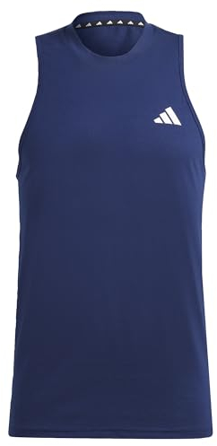 adidas Herren Train Essentials Feelready Training Sleeveless Tee, Dark Blue/White, XL