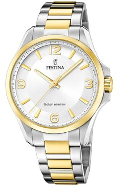 Festina Solar Energy F20657/1 Mens Wristwatch Solar Operation | F20657/1 Solar Energy 5 ATM Waterproof Mineral Glass